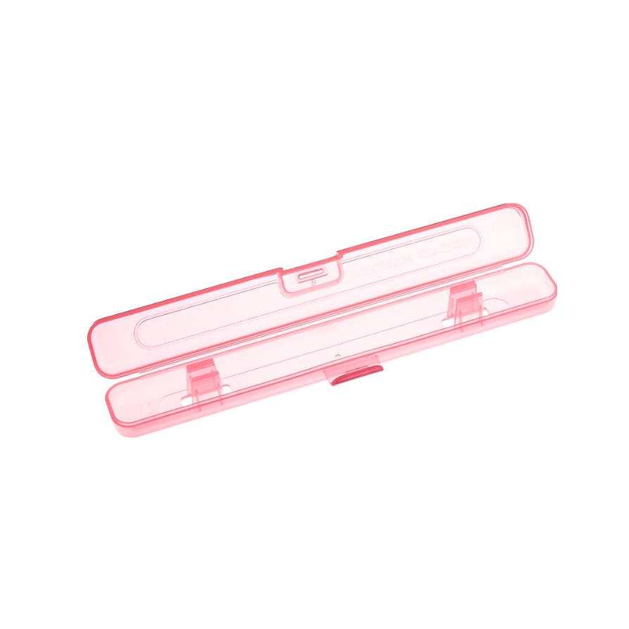 this photo depicts the pink choaf single carry case by Fourth option in its light pink color